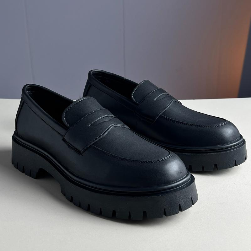 (Lùi 1 Size) Dustino Giày Chunky Loafer Nam Đế 5cm Khâu Chắc Chắn, Giày Lười Đế Cao Nam 7
