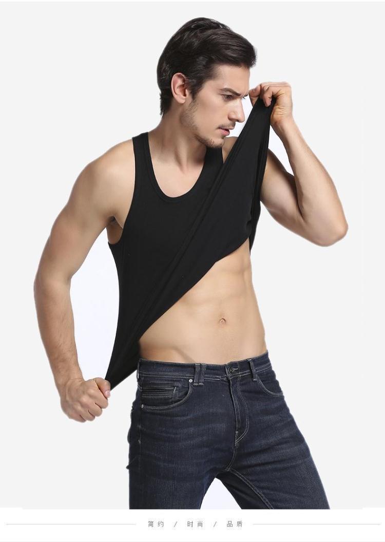 Product Introduction of Áo Vest 100% Cotton, Dành Cho Nam Giới, Phong Cách Trẻ Trung Mùa Hè, Mỏng Vừa Vặn, Co Giãn, Áo Lót Thể Thao, Không Tay, Hàng Mới Về, 1 / 3 Mảnh 5