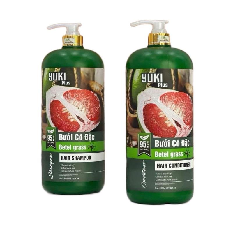 4000ML/cặp Dầu cặp gội xả Bưởi cô đặc Yuki  2000ml/chai