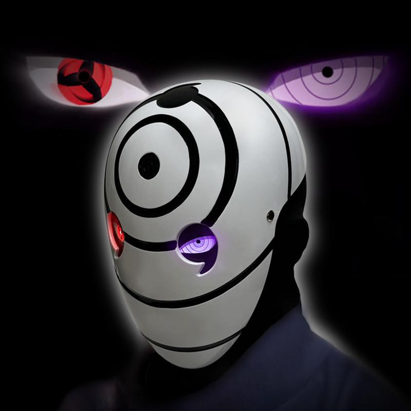 Sharingan Cosplay Naruto, Uchiha Madara với Đạo Cụ Trình Diễn Người Đàn Ông FEI Mặt Nạ Trắng Trái Đất, Phát Sáng, Nhân Vật Naruto 0