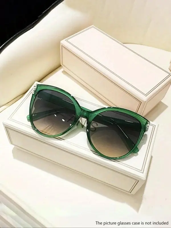 Unisex Elegant Vintage Cat Eye Frame Sunglasses, Trendy Y2k Sunglasses for Everyday Use, Sun Protection Outdoor Accessories for Women & Men 2025 New Year Sunglass 1