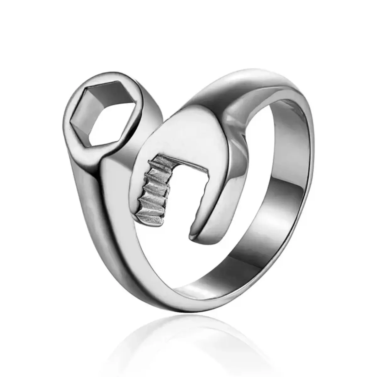 Retro Men's Jesus Sacred Heart Cross Ring Punk 316L Stainless Steel Men's Ring