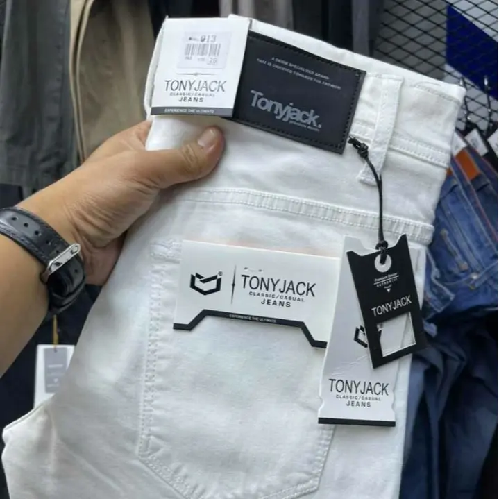 Celana PUTIH Sof Jeans Street Slimfit Pria