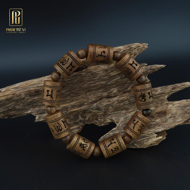 Vòng Trầm Đốt Trúc Khắc CPG Mùi Thơm Dịu | Trầm Hương Phúc Tử Vi - Phụ Kiện