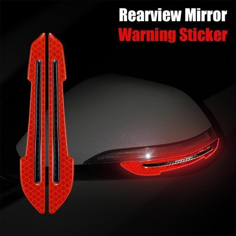 Product Introduction of 2pcs/set Car Rearview Mirror Reflective Sticker Safety Warning Reflective Sticker Car Rearview Mirror Decorative Strip 17