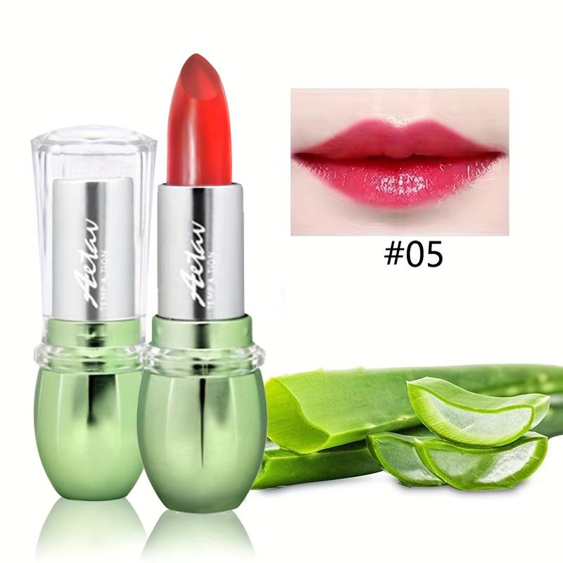 Product Introduction of Son Môi Nha Đam Dưỡng Ẩm, Son Dưỡng Môi Đổi Màu Nhiệt Độ Ma Thuật, Son Bóng Bổ Dưỡng Lâu Trôi, Mỹ Phẩm Chăm Sóc Môi Hàng Ngày 2