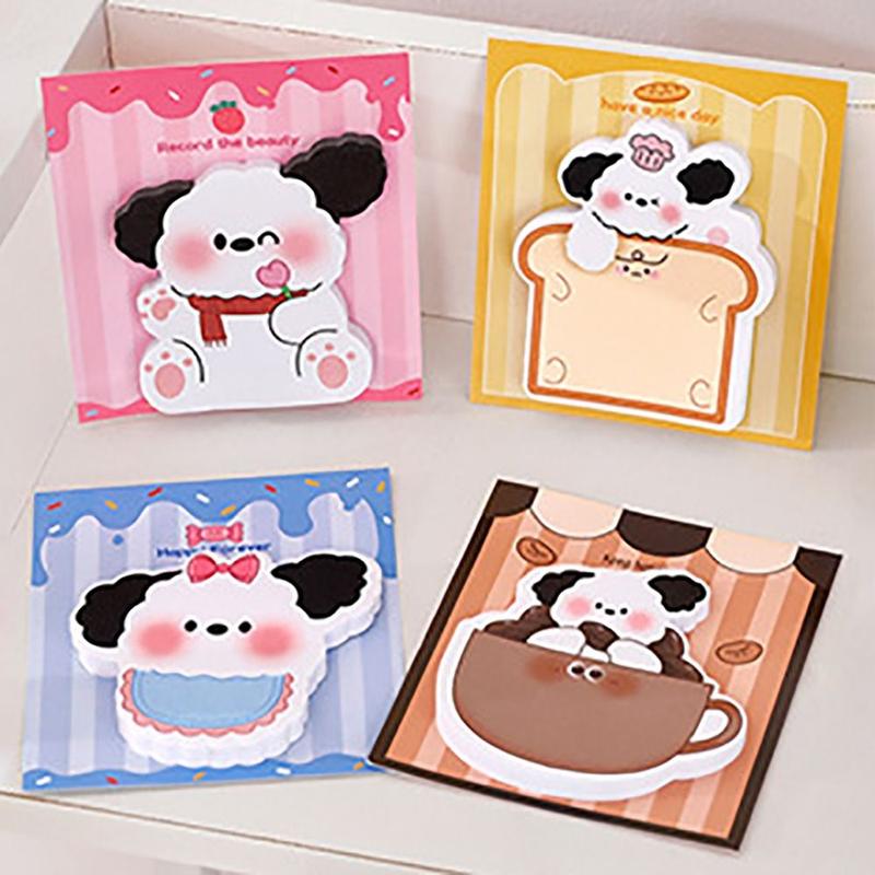 30Sheets Kawaii Puppy Sticky Notes Stationery Cartoon Notebook Notepad 6