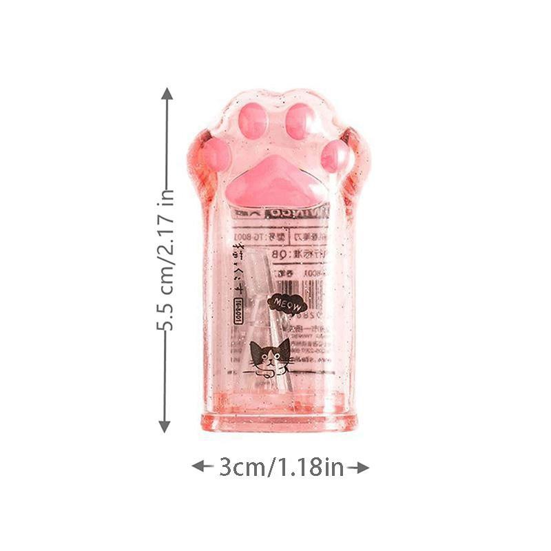 Random Color Cute Cat Paw Design Pencil Sharpener, 2 Counts Portable Multipurpose Student Pencil Sharpener, Stationery Supplies for Home School Office, Art Supplies 1