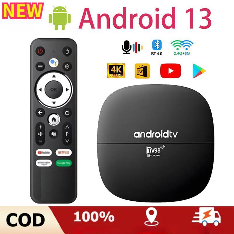 New Android TV Box TV98 độ phân giải 8K WIFI 5G Bluetooth5.0 Kết nối chiếu Xem phim phòng khách play game 8G+128GB