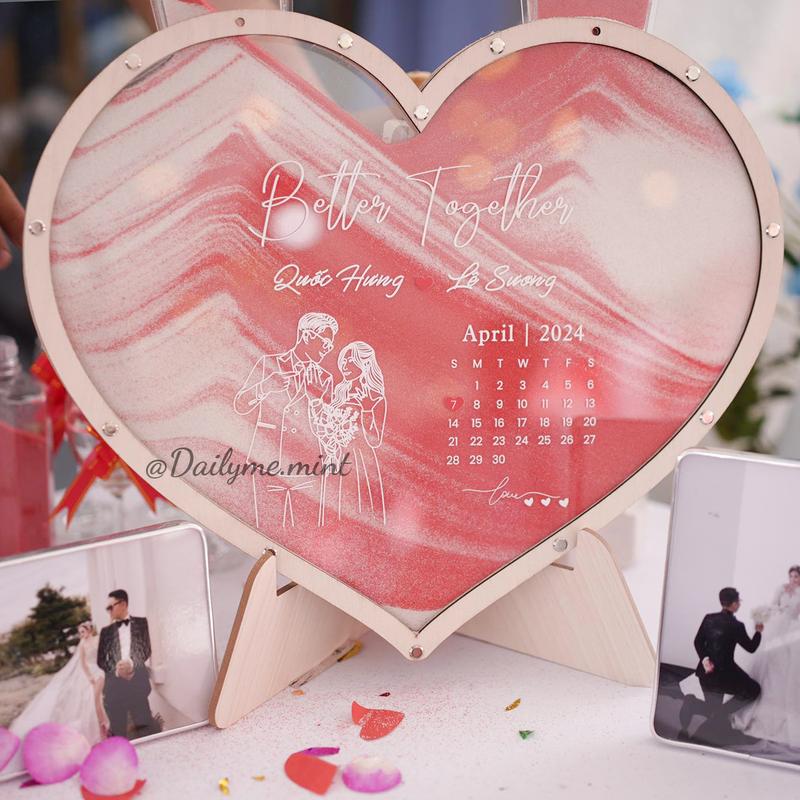 Khung Rót Cát Hình Trái Tim Thiết Kế Theo Yêu Cầu - Dailymemint