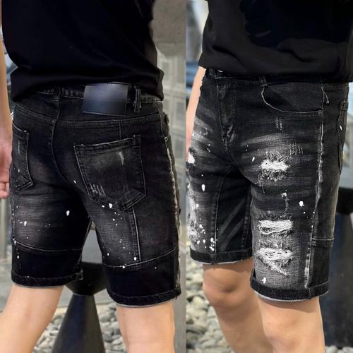 Quần short jean nam vẩy sơn mài xước , tạo kiểu boy phố phong cách . Chất vải jean co dãn bốn chiều mát mẻ SLIMFIT