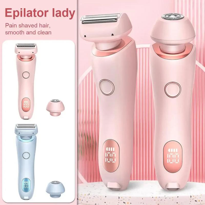 Product Introduction of Painless Hair Removal At Home, 2 In 1 Electric Shaver Razors For Women, Bikini Trimmer For Pubic Hair, Wet & Dry Electric Shaver Steel Waterproof Gentle Removable Stainless Stainless Steel Comfort Portable IPL Hair Removal with Cooling 24