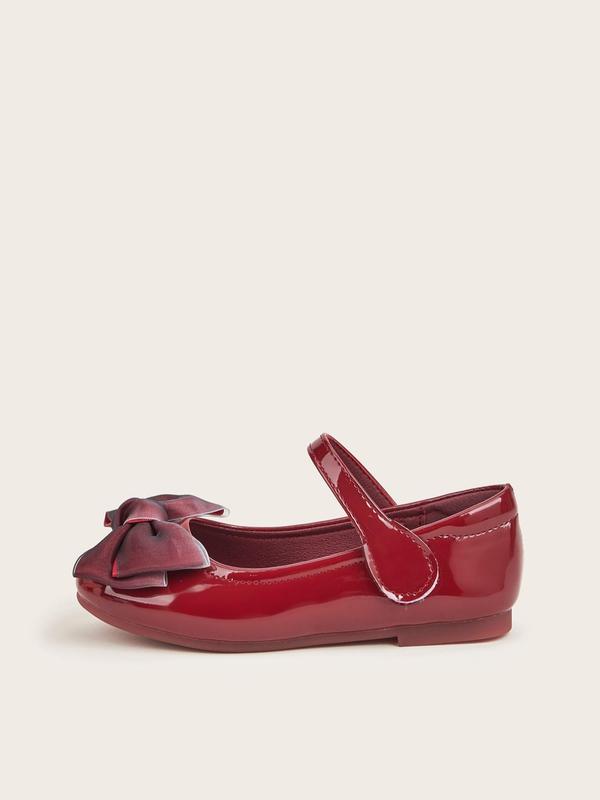 2023 1 Pair Girl's Elegant Cute Bowknot Design Flat Shoes, Comfortable Solid Color Slip-on Ballet Flats, Fashionable Flats For Kids 6