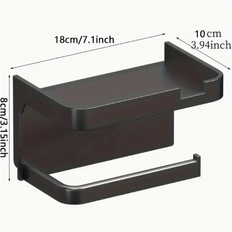 Product Introduction of Wall Mounted Tissue Holder, 1 Count Punch Free Tissue Storage Rack, Bathroom Storage Rack, Home Organizer for Bathroom, Kitchen, Living Room 1