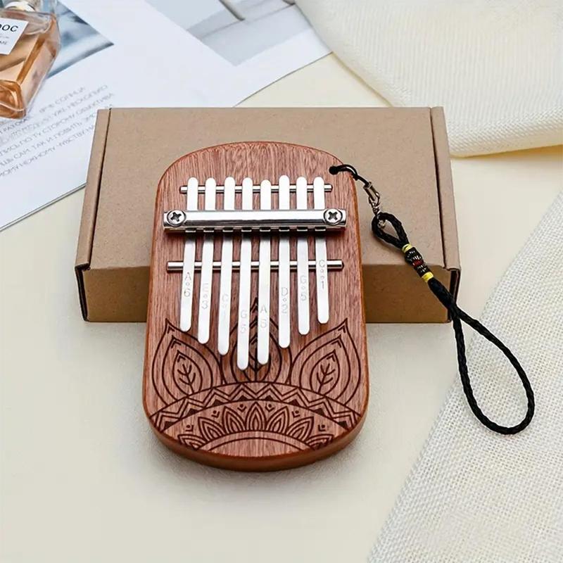 Mini Wooden Thumb Piano, 8-tone Mini Kalimba, Portable Finger Piano, Musical Instrument for Beginners 4