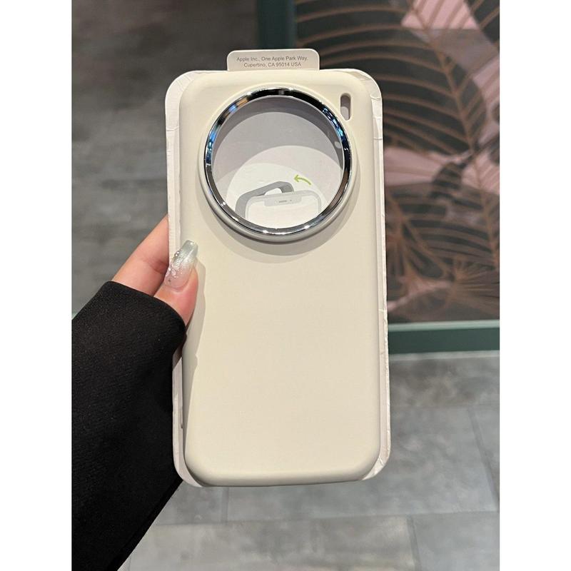 Ốp Chống Sốc Chất Liệu Silicon Lỏng Thiết Kế Tối Giản Dopamine Màu Trơn Cho Vivo X200 X200Pro X200ProMini VIVO X100 X100PRO X100 UlTRA VIVO Y300PRO Y200GT Y200i Thiết Kế Khung Màu Bạc Vỏ Điện Thoại Chống Sốc