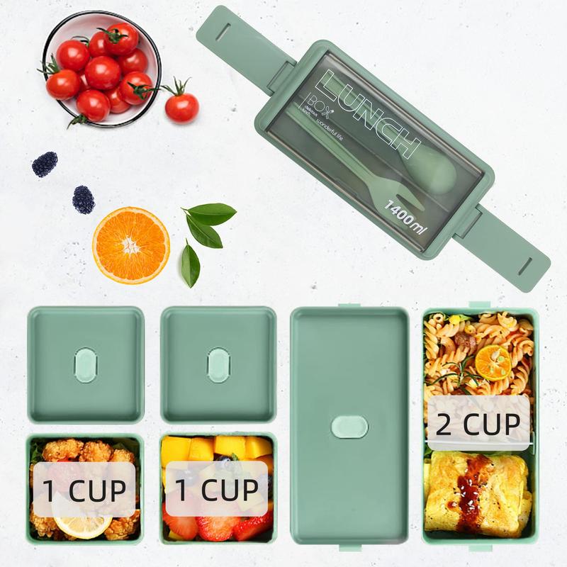 Product Introduction of [Pisuz Way] Kitchen 1400ml Microwave Lunch Box Separate Dinnerware Food Storage Container Children Kids School Office Portable Bento Box Tableware 6