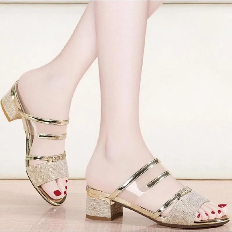 cao gót kim sa 3p đính hạt Nữ DéP Shoes GiàY Nữ DéP Shoes 0