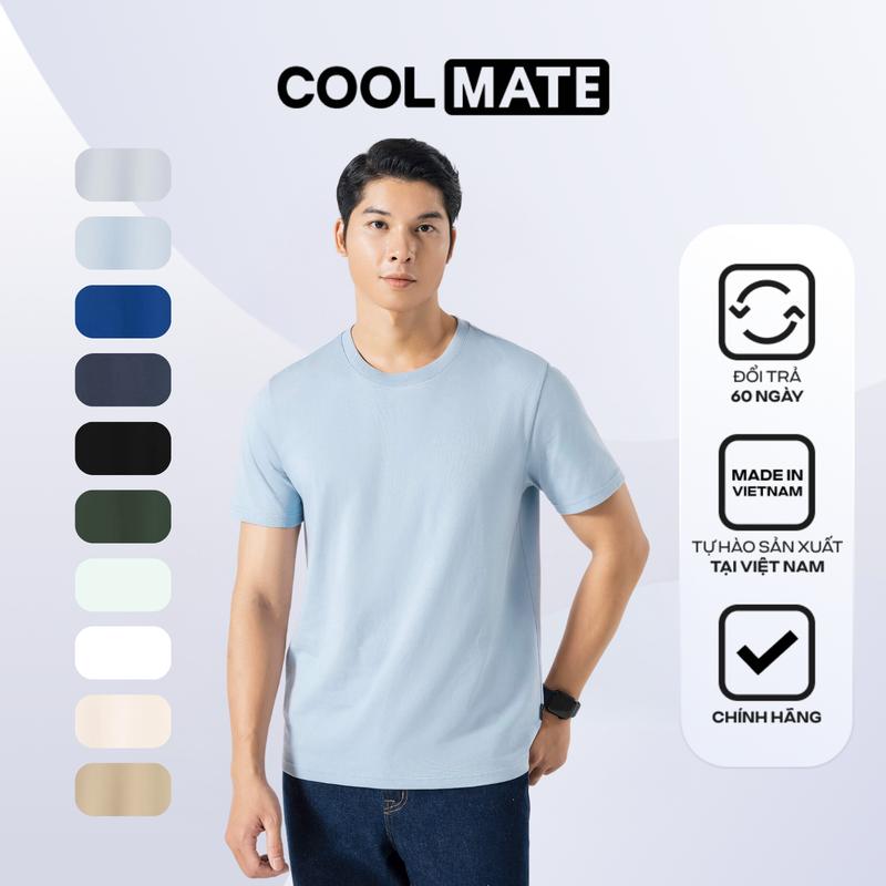 Áo thun nam T-Shirt Basic Cotton 220gsm - Áo phông Cổ tròn - Coolmate