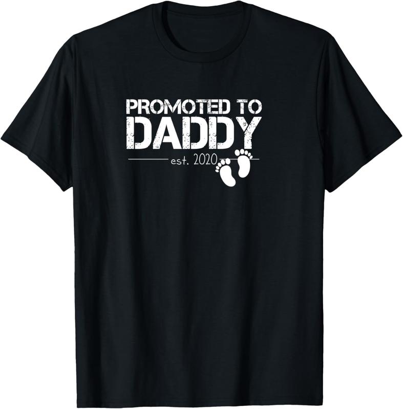 Mens Promoted To Daddy Est 2020 T Shirt Future New Dad Baby Gift Mens Promoted To Daddy Est 2020 T Shirt Future New Dad Baby Gift