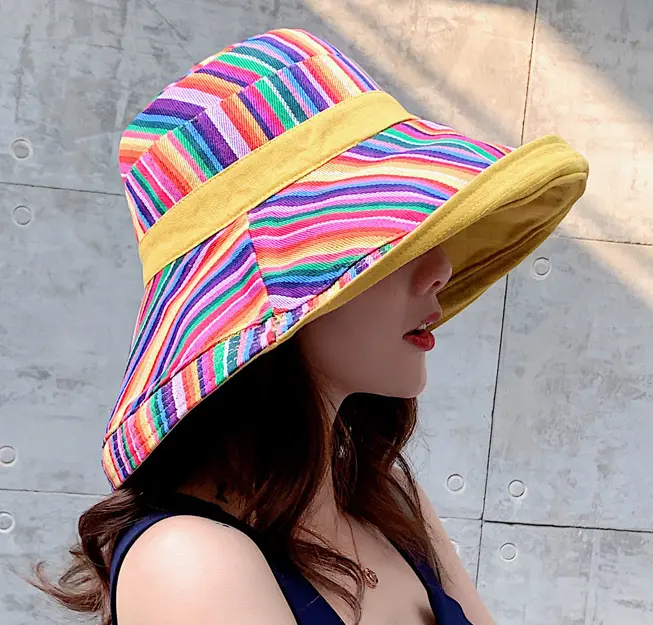Mũ Đội Hai Mặt Thời Trang Chống Nắng Du Lịch Gấp Gọn 0