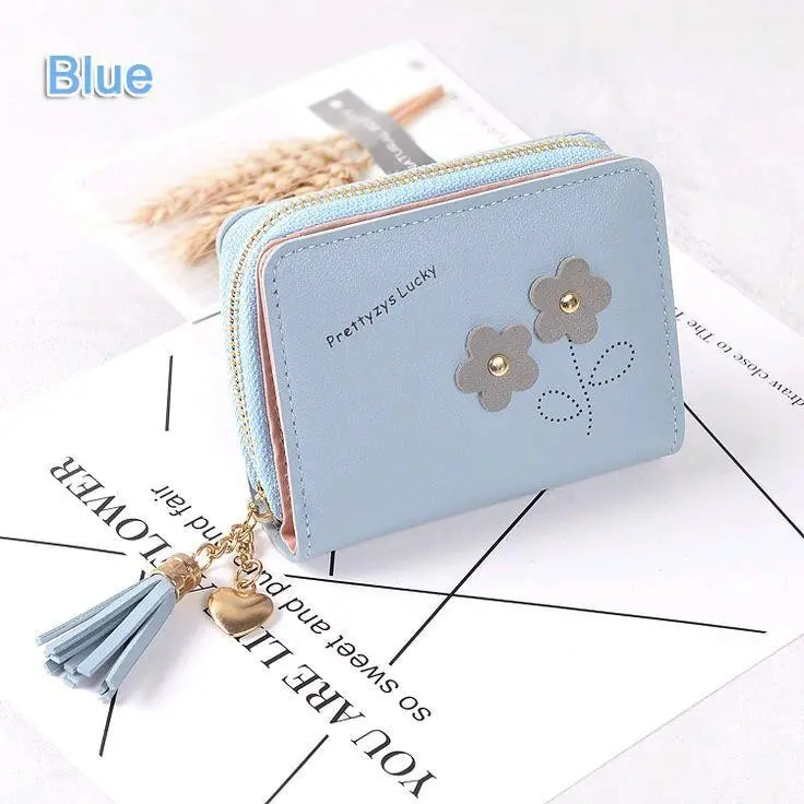 Dompet Mini Motif Bunga Matahari Lucky Mini Fasion Simpel Desain Mini Bunga Matahari Kartu Wanita 5