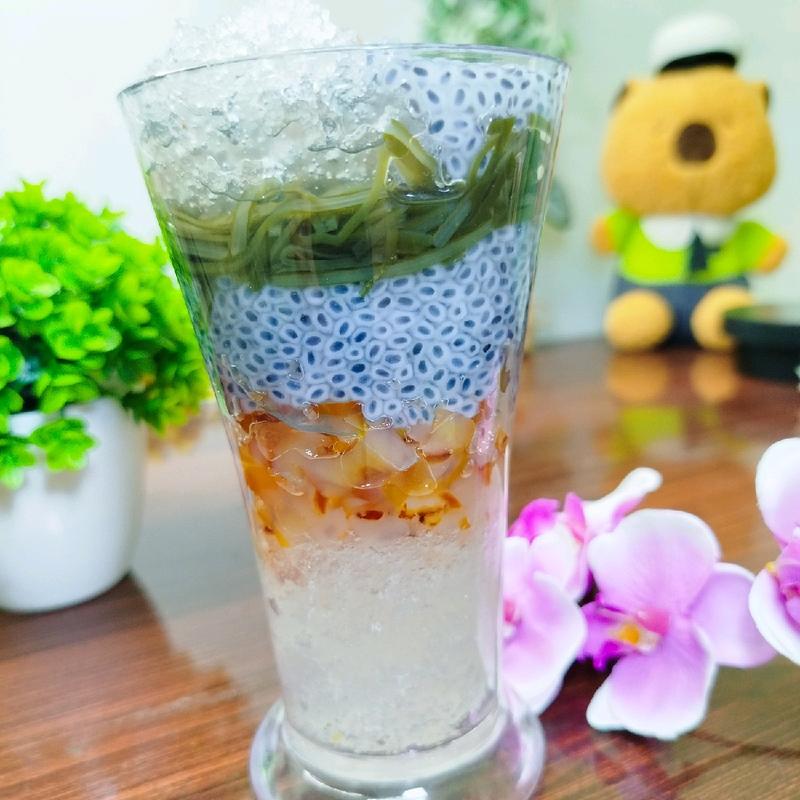 Set nấu nước mát giải khát mủ gòn hạt é mủ trôm phổ tai nấu với 4 lít nước. Chè Tea