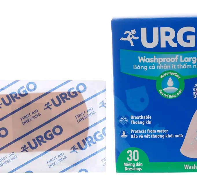 Băng cá nhân urgo bản lớn 3,8 x 7,2Cm ít thấm nước (h/30m) urgo 4