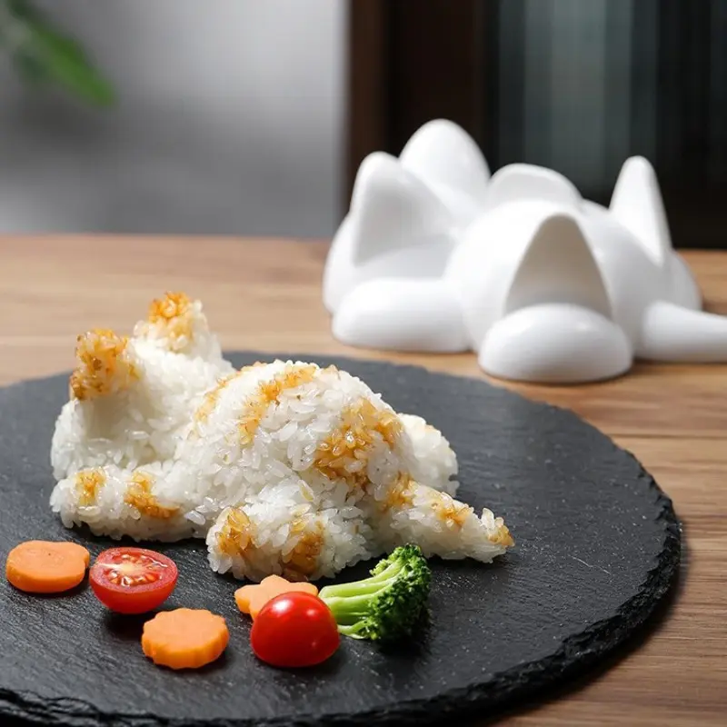 Cat Rice and Vegetable Roll Mold Food Grade Feeding Tool for Children Babies Cute Animal Shaped Mold Sushi Complementary Food Making Tools