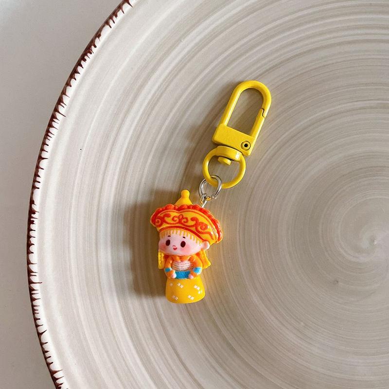 Product Introduction of Mặt Dây Chuyền Móc Chìa Khóa Cô Gái Phong Cách Dân Tộc Dễ Thương, Mới, Phụ Kiện Đồ Trang Trí Ba Lô Học Sinh Hoạt Hình, Quà Tặng Trang Sức Bạn Thân, Được Thu Thập Năm 2021 Với Số Lượng 3011 Người, Năm 2025 13