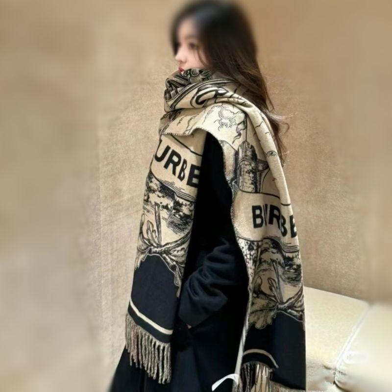 Product Introduction of Khăn Quàng quàng cổ cashmere nhân tạo hai mặt, họa tiết kẻ sọc ngựa, dành cho phụ nữ, thời trang mới cho mùa đông, tua rua, khăn quàng choàng bên ngoài ấm áp, thương hiệu nổi tiếng Hoa Women 0