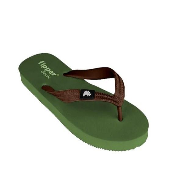 Sandal Fipper Classic Green Army Brown Bold Original 2
