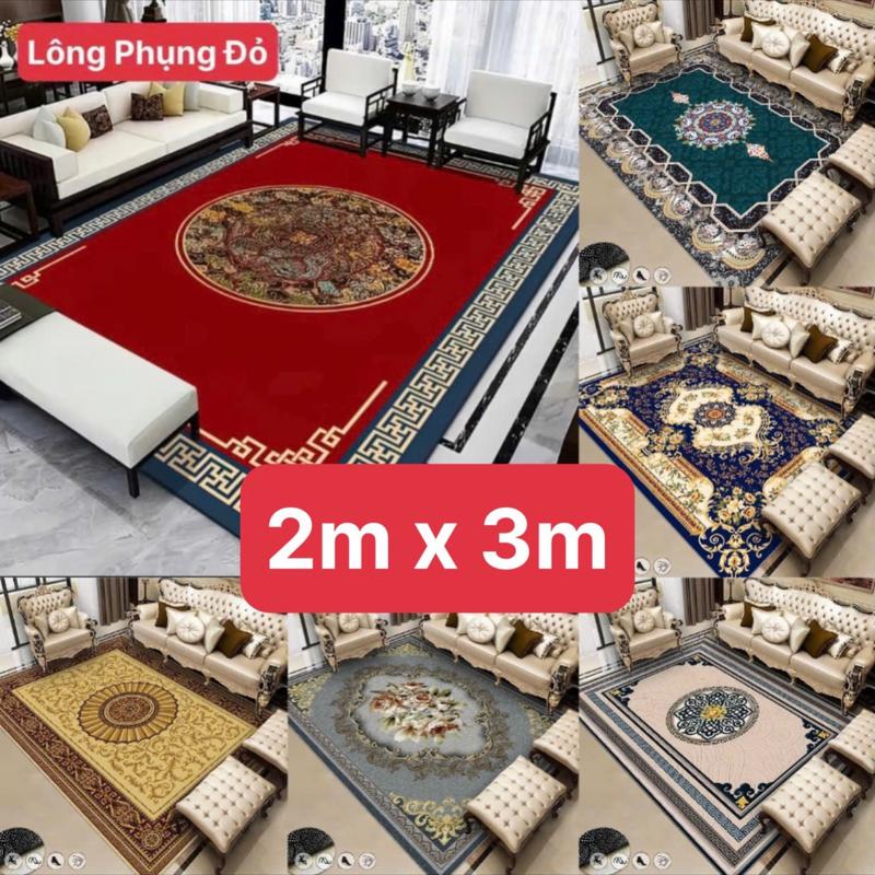 Thảm Trải Sàn Bali 2mx3m TÉP CHĂN GA Trải Phòng Thờ Phòng Khách Phòng Ngủ DECOR Ghế Sofa Quán Coffee Hoạ Tiết Sang Trọng Đế Cao Su Chống Trơn Trượt