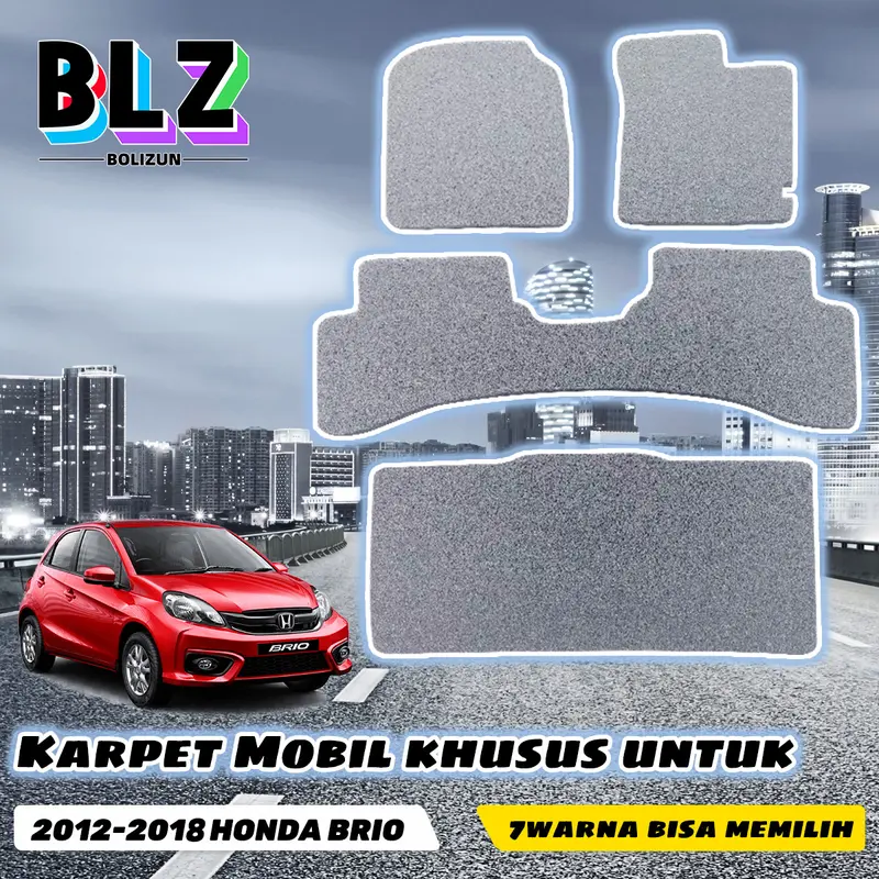 BOLIZUN Karpet Mobil Mie Bihun Custom Honda Brio 2012-2018 (2 baris, 2baris+bagasi) 2