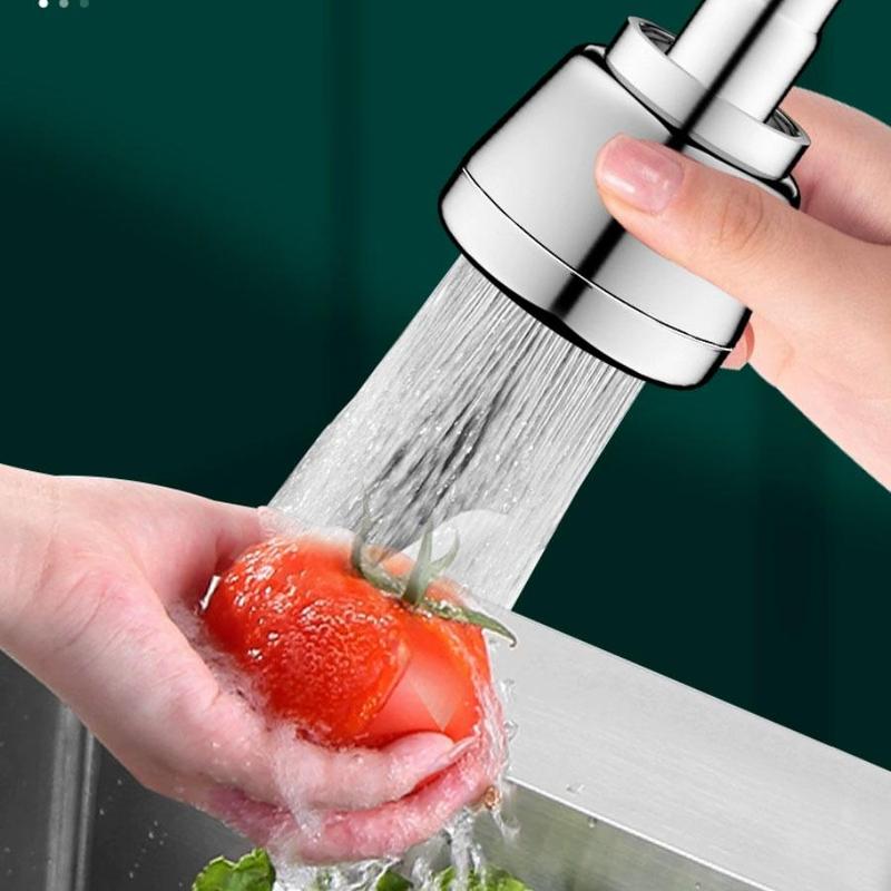 Faucet Extender, Stainless Steel Anti-splash Household Extension Bubbler Filters Faucet Shower for Kitchen Bathroom 2