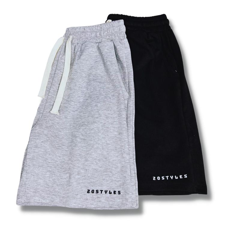   COMBO 2 QUẦN  Quần short Unisex chất liệu vải tổ ong Hàn Quốc co giãn 4 chiều dày dặn thoáng mát dễ phối đồ Nam Menswear 