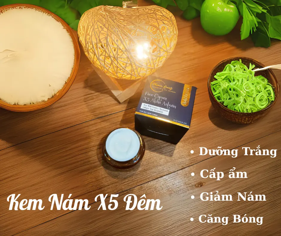 Kem face Mặt X5 Alpha Arbutin Dưỡng Ẩm Ban Đêm Phoenix Beauty Skincare