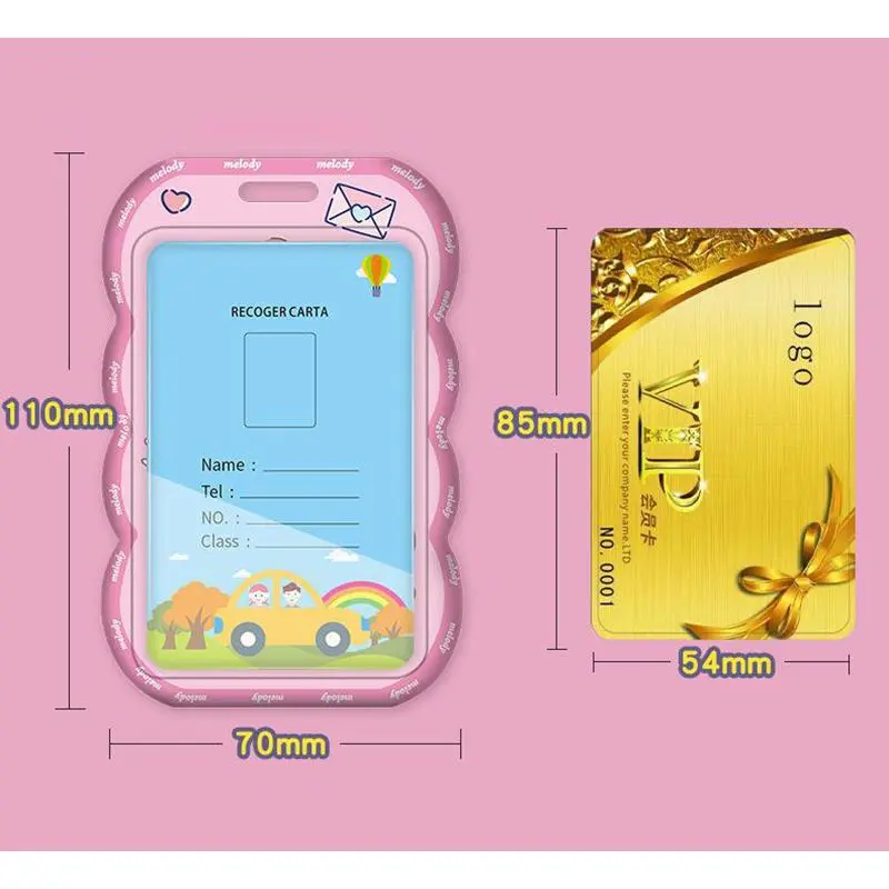 Sleeve + lanyard Set Long Lanyard Card Cover Holder Sanrio Hello Kitty  Kuromi Melody ID Card Bus Subway Access Work Name Tags Card Sleeve - TikTok  Shop Philippines