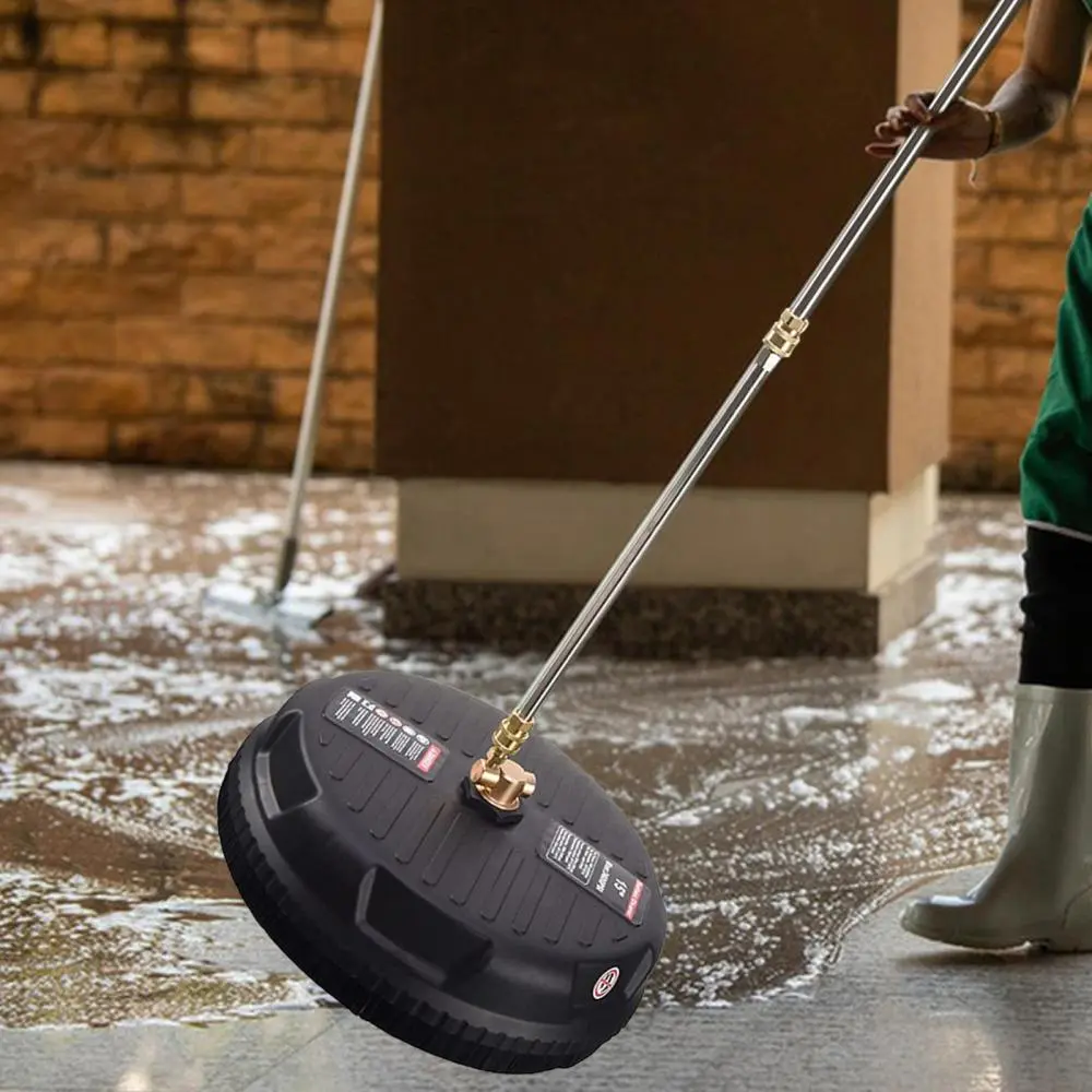 Pressure Washer Surface Cleaner Surface Cleaner 13inch with Extension Wand High Pressure Power Washer Flat Surface Cleaner for Sidewalks