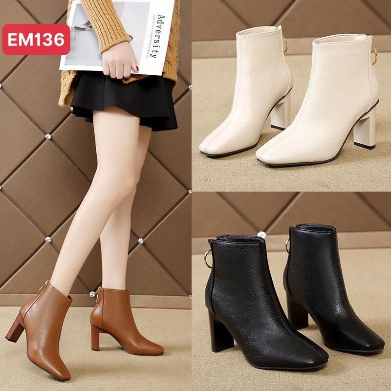 Em's Shoes Giày bốt nữ cổ cao đẹp MS: EM136 - Boot bốt nữ