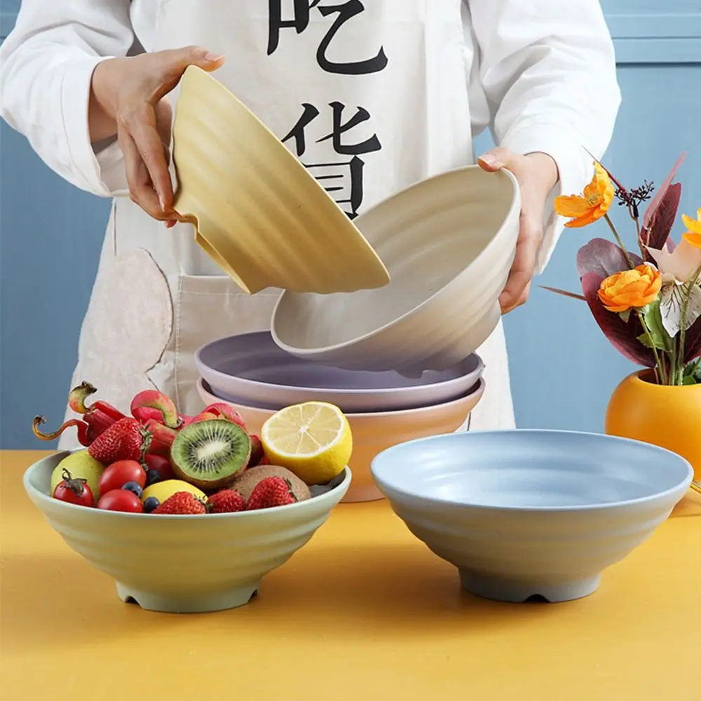 Bát Ramen PP, Hàng Mới Về, Bền, Chịu Nhiệt Độ, Có Mũ Chống Bỏng, Dung Tích Cao, Thích Hợp Làm Salad
