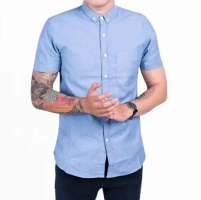 Kemeja Pria Lengan Pendek Formal Casual Baju Kemeja Dewasa Distro Terbaru Katun Cowok Keren Hem Slimfit Hitam Kantor 6
