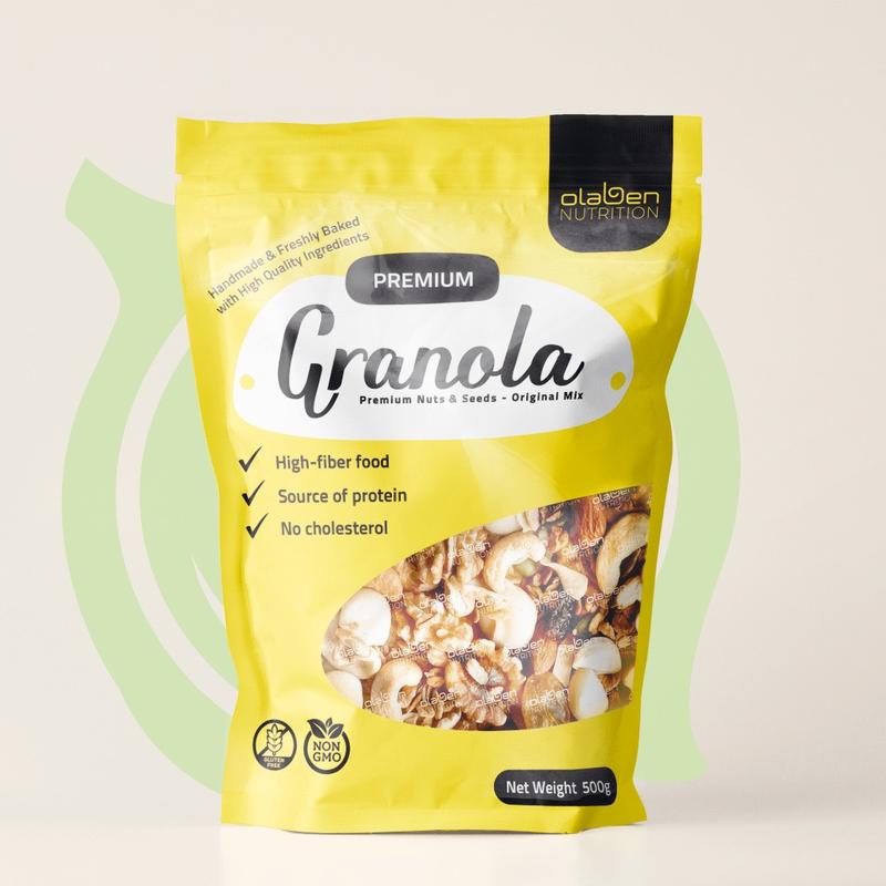 Granola siêu dinh dưỡng vị truyền thống -  Ngũ cốc dinh dưỡng OLABEN NUTRITION 500gram Hạt Ngũ Cốc Mật Ong Food Thức Ăn có hữu cơ ngũ cốc ăn sáng ngũ cốc & yến mạch ngũ  cốc socola  ngũ cốc ngu co kieng