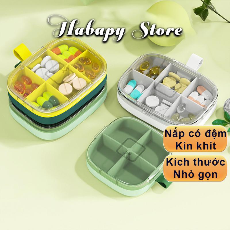 Hộp đựng thuốc mini có chia ngăn, hộp thuốc cá nhân nhỏ gọn
