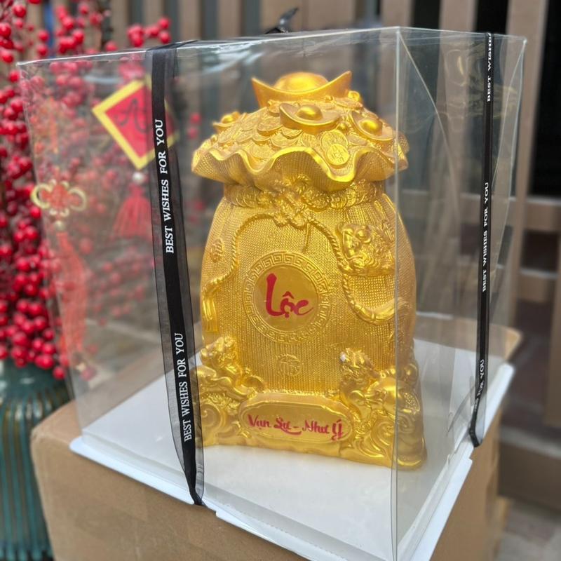   Mua 1 tặ.ng 1 trên livestream tặ.ng hũ vàng bé   Hũ đựng tiền màu vàng size to - Chin Decor Ống Heo Ống Tiết Kiệm Đồng ống  heo hình túi 