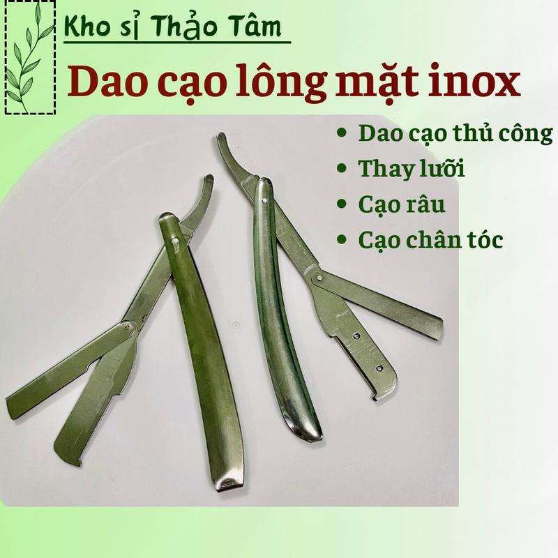 (tặng1 luoi lam) Dao cạo lông mặt inox - Cạo Râu
