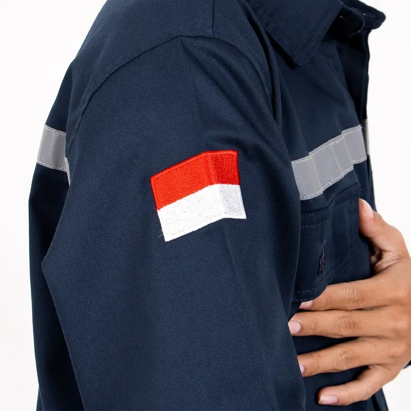 Kemeja Lapangan Baju Safety Lengan Panjang Wearpack Safety Baju Kerja Septi Werpak Atasan Seragam Lapangan Produk Original Mine Safety Apparel MSA PROMO 4