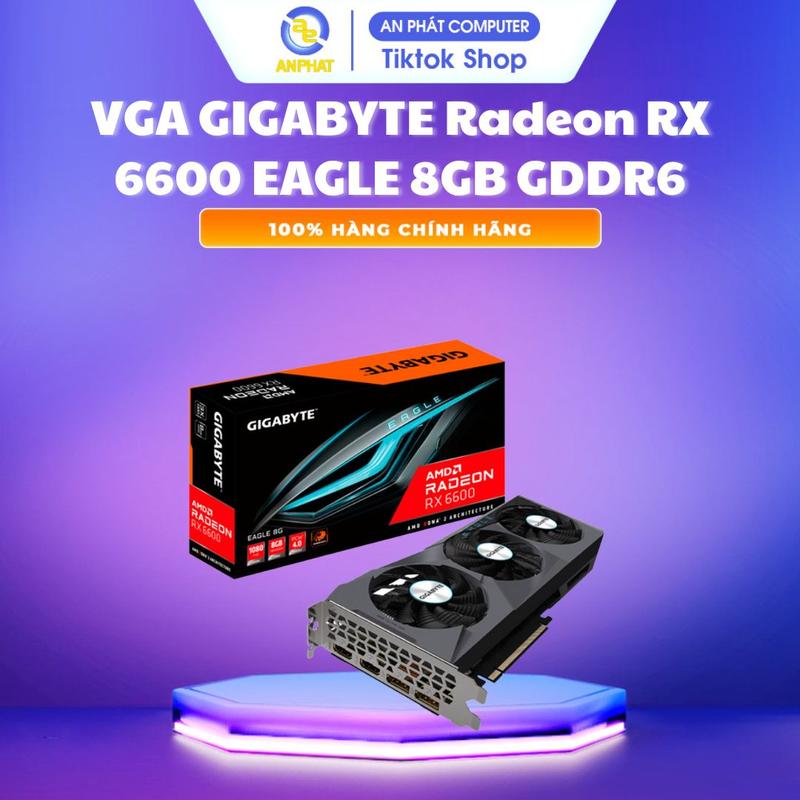 Card màn hình VGA GIGABYTE Radeon RX 6600 EAGLE 8GB GDDR6 GV-R66EAGLE-8GD