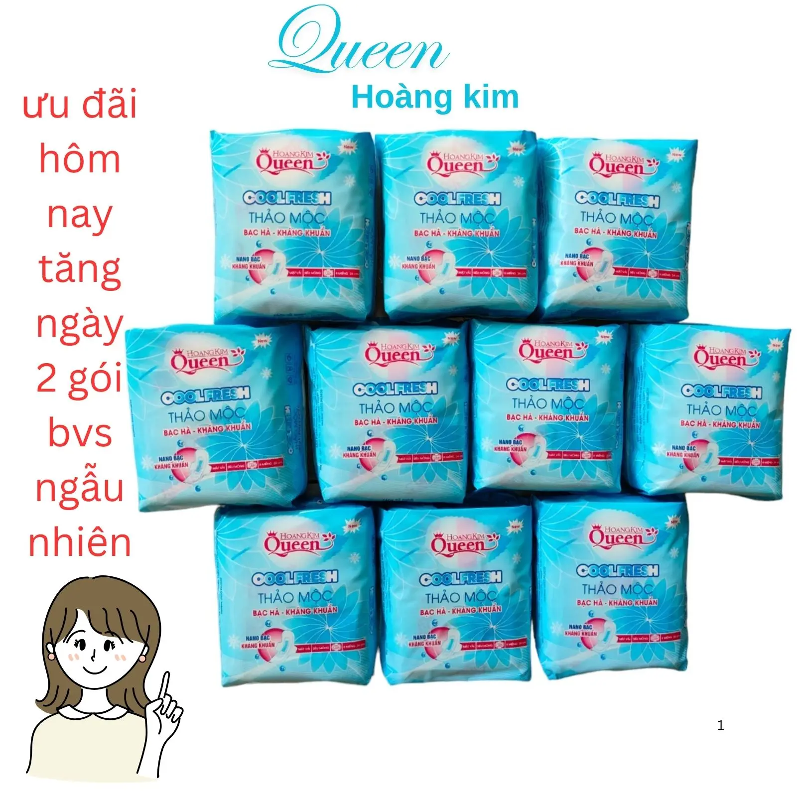 [ 10 GÓI TẶNG 2 Gói ]  Băng The Mát Thảo Mộc Thấm Hút Tốt Dùng Cho Ngày Kinh Nguyệt Bề Mặt Bông Mềm Siêu Êm Thấm Hút Tốt Tampon Nữ bvs lạnh