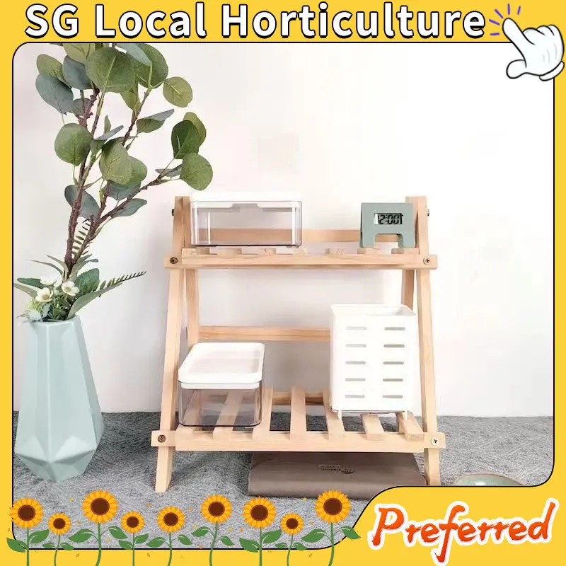 【SG Local Horticulture】Multi layer succulent plant flower rack, foldable and installation free, dormitory indoor storage rack, desktop gardening rack 26326440551